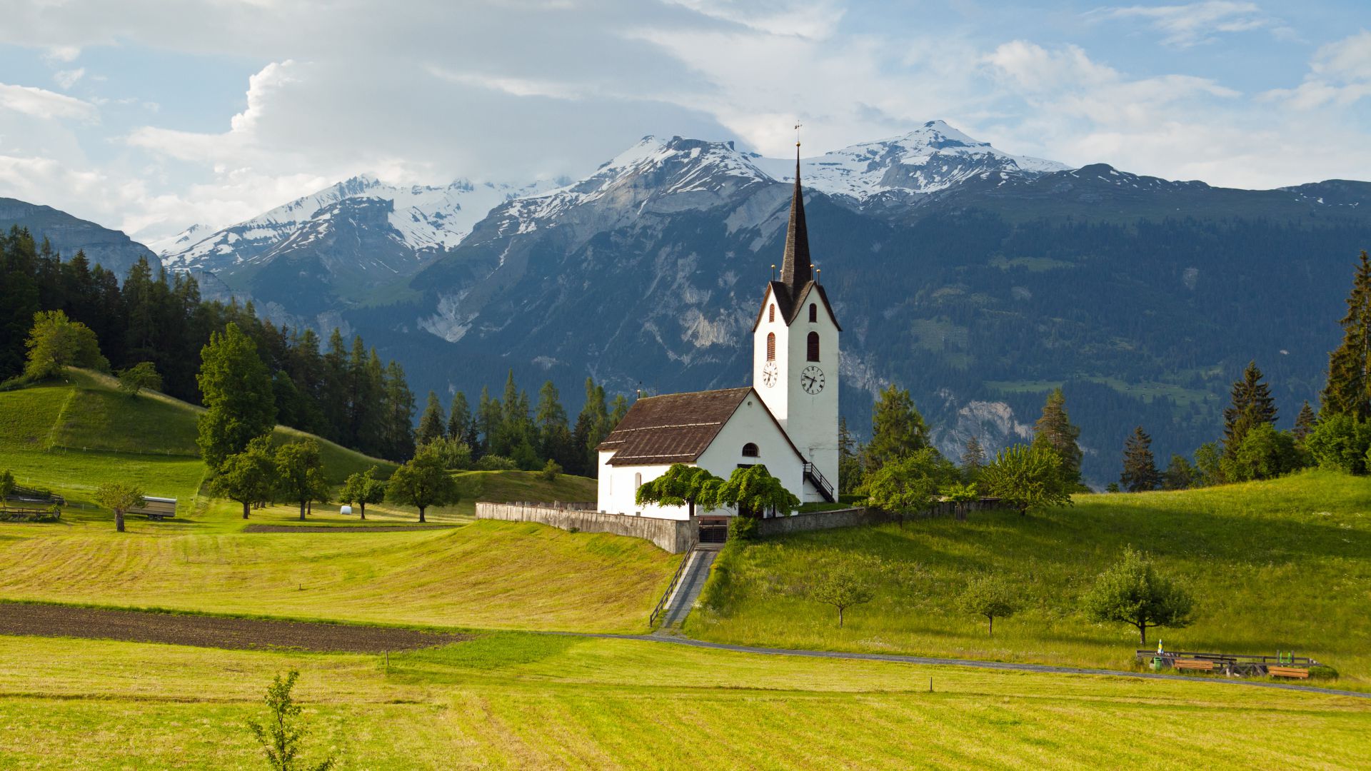 Switzerland, 5k, 4k wallpaper, 8k, Alps, mountains, meadows (horizontal)