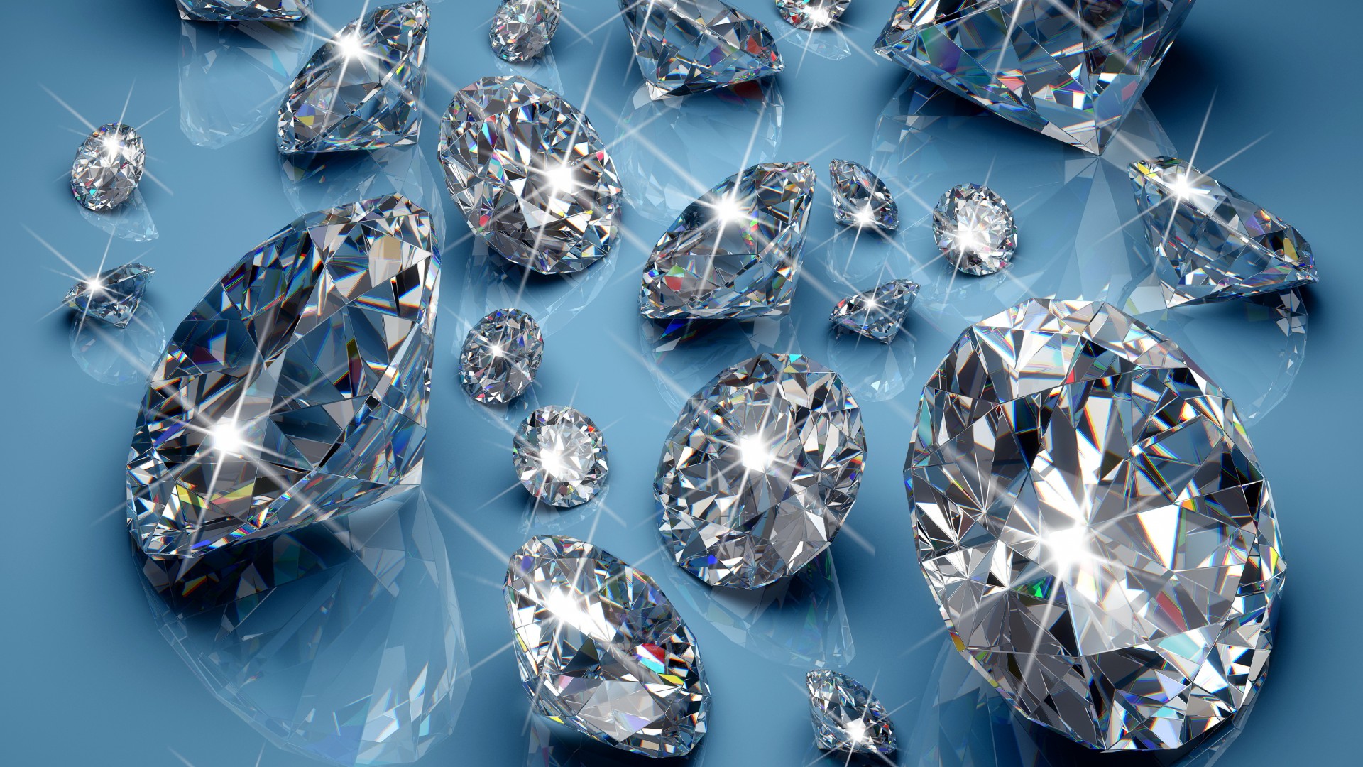 diamonds, 4k, 5k wallpaper, blue, light, shine (horizontal)