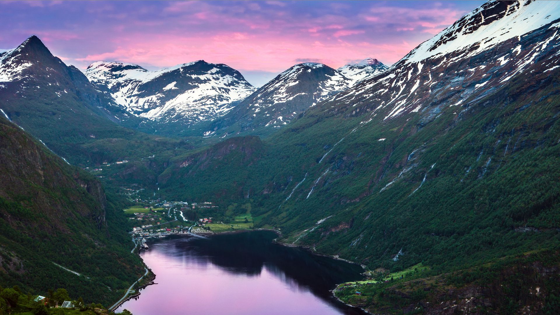 Norway, 5k, 4k wallpaper, fjord, mountains, river, sky (horizontal)