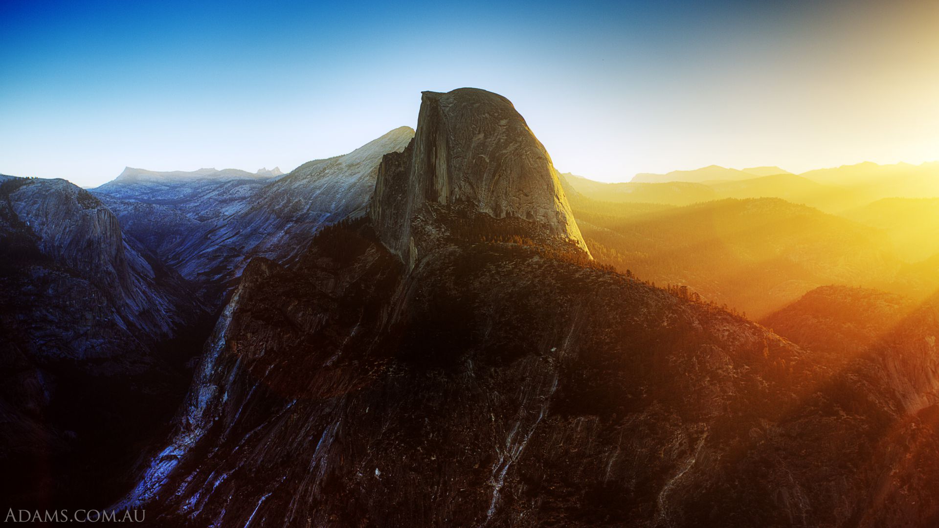Yosemite, 5k, 4k wallpaper, 8k, Half Dome, California, Sunrise, mountain (horizontal)