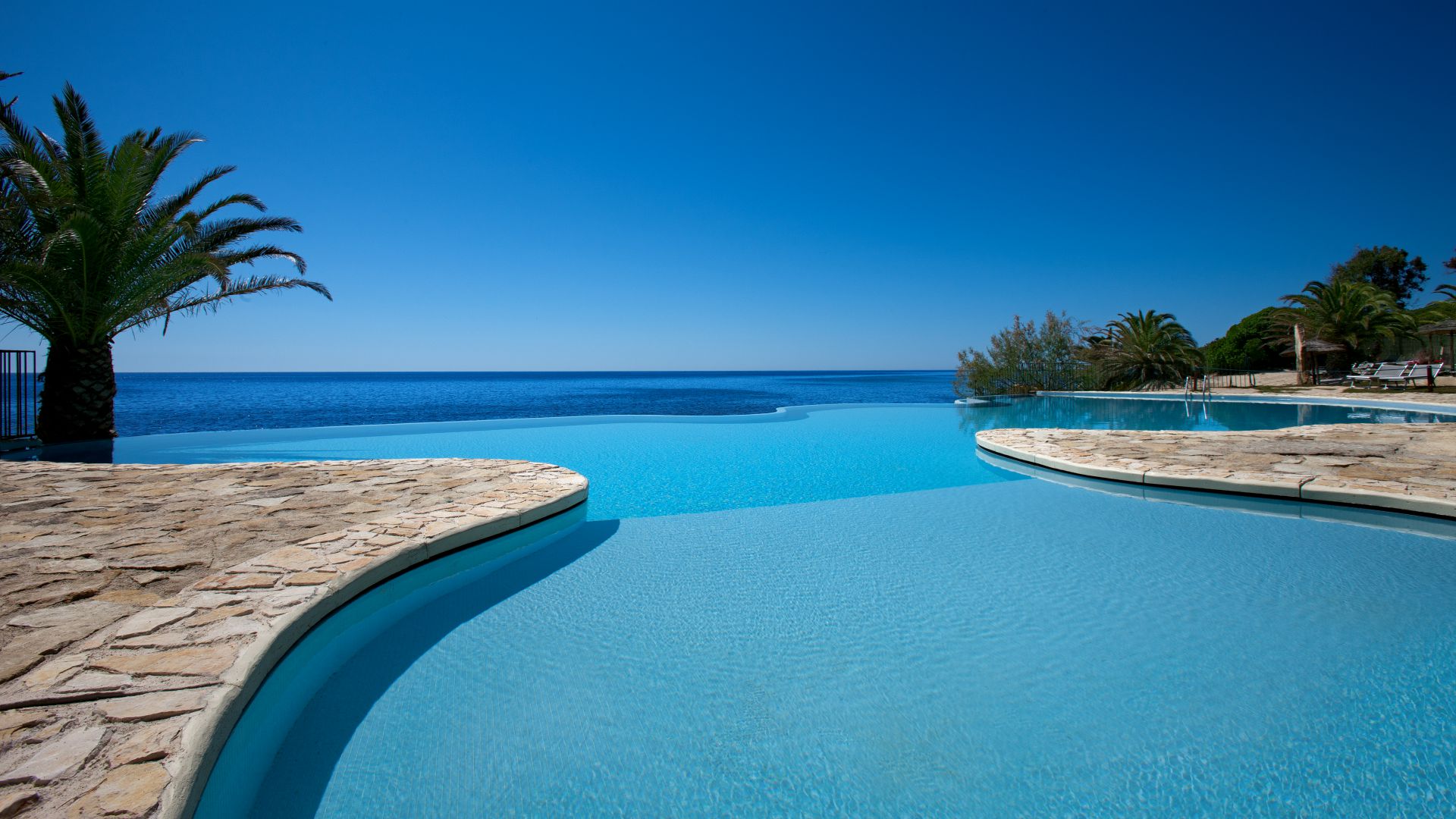 Hotel Costa dei Fiori, 5k, 4k wallpaper, Sardinia, Italy, infinity pool, pool, travel, tourism (horizontal)