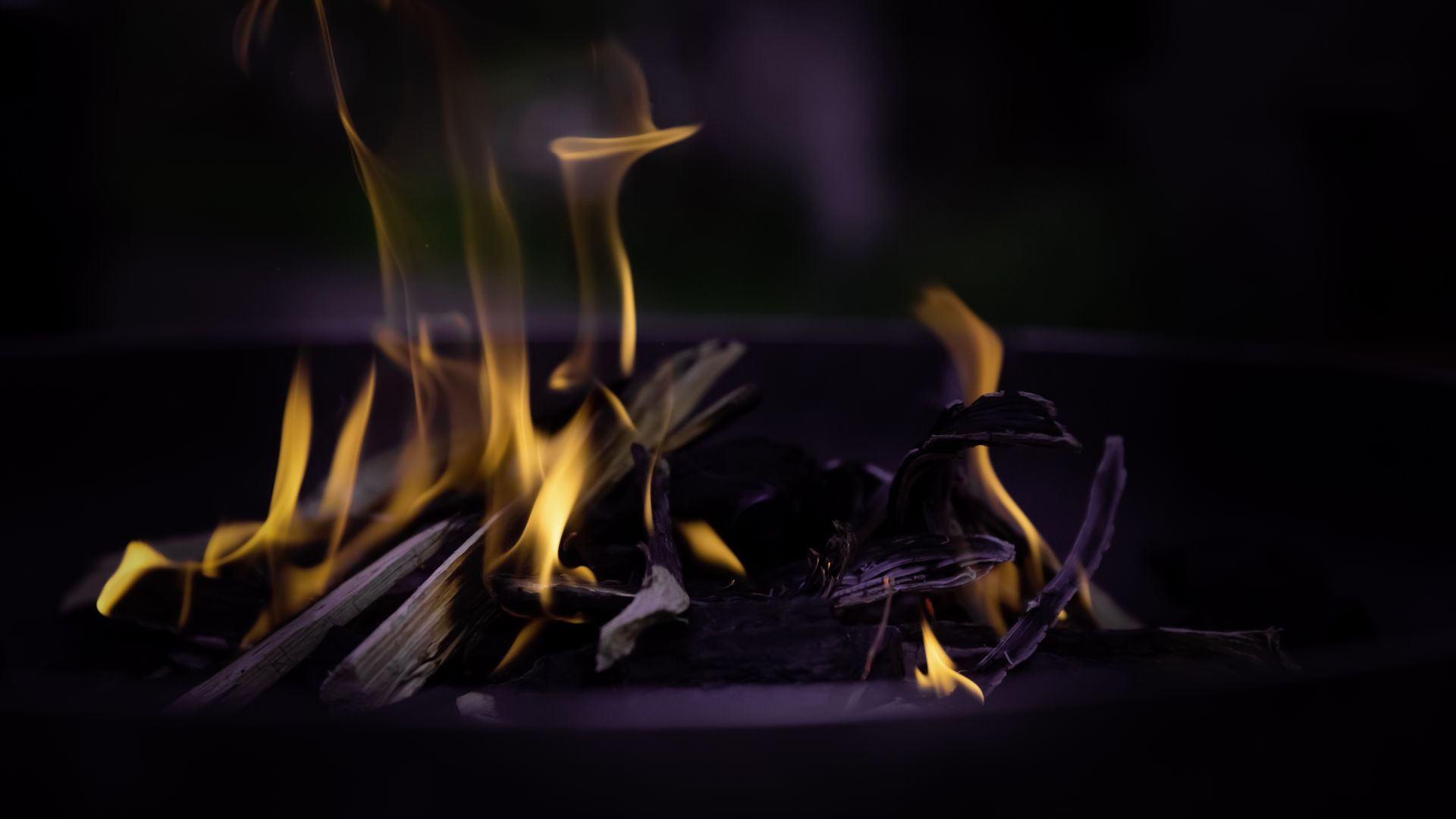 Fire, flame, macro, bonfire (horizontal)