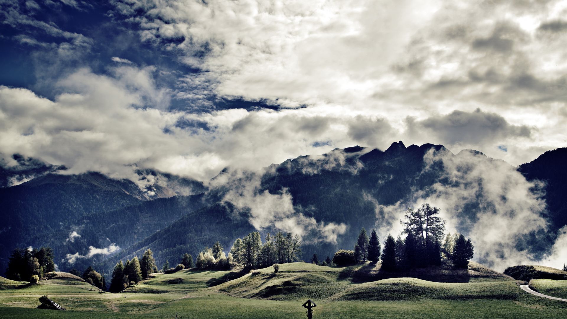 Tirol, 5k, 4k wallpaper, 8k, Austria, mountains, meadows, clouds (horizontal)