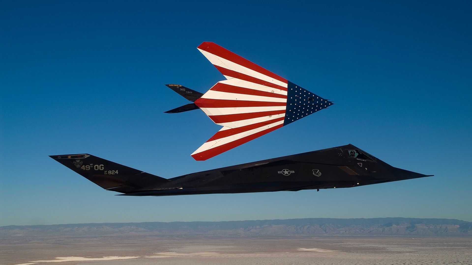 F-117 Nighthawk, Lockheed, US Air Force, USA Army, United States Navy (horizontal)
