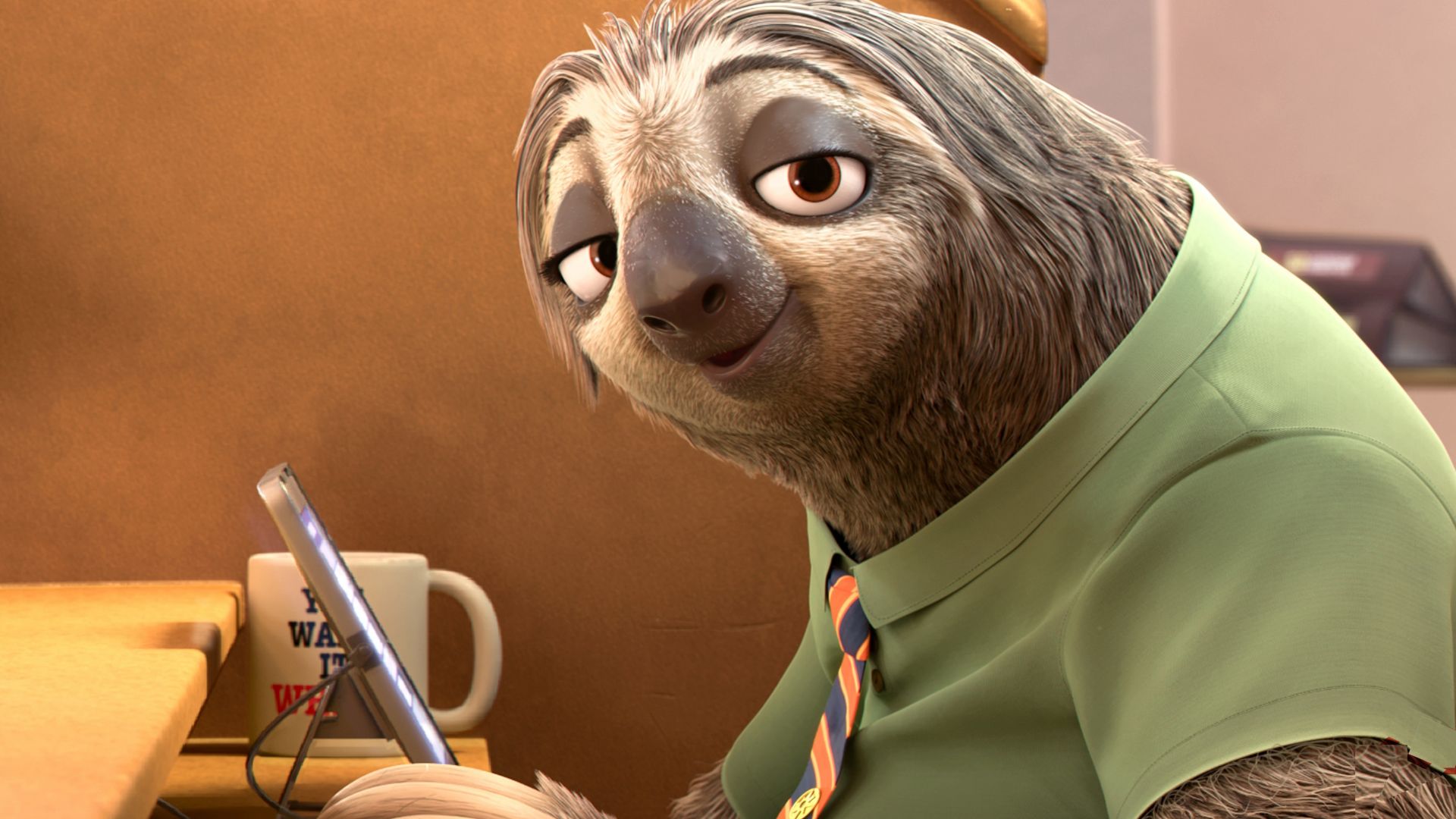 Zootopia, sloth, Best Animation Movies of 2016, cartoon (horizontal)
