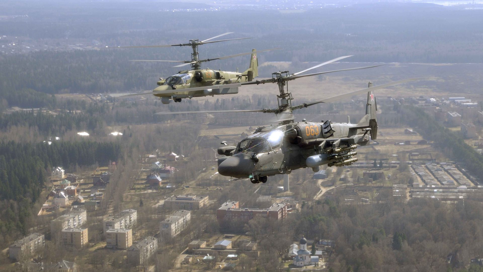 KAMOV KA-50 BLACK SHARK, fighter helicopter, fighter, Russian Air Force (horizontal)