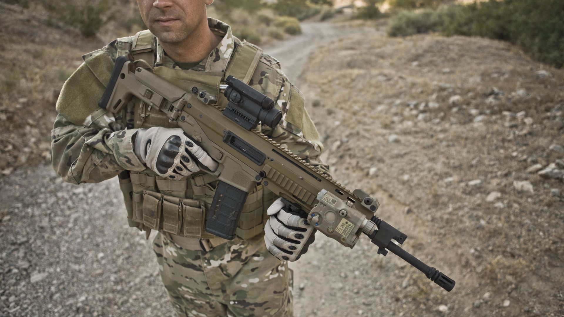 Remington ACR, Magpul Masada, soldier, NATO, assault rifle (horizontal)