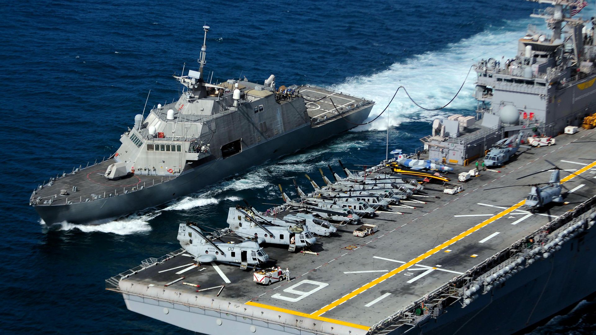 USS Freedom, LCS-1, lead ship, Freedom class, littoral combat, USA Navy (horizontal)