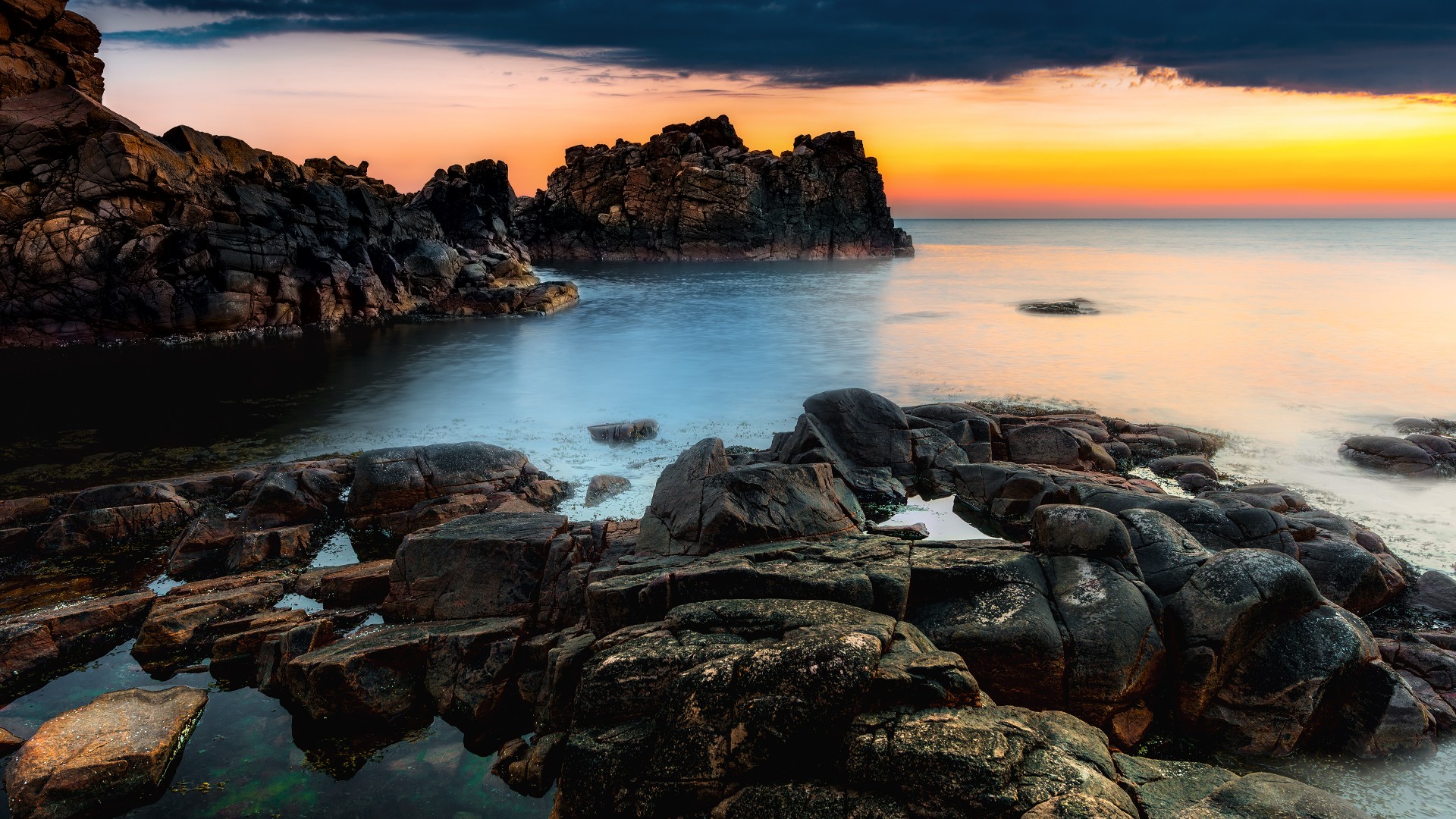 Hovs Hallar, 4k, HD wallpaper, 5k, Sweden, beach, sea, ocean, water, sunset, sunrise, clouds, sky (horizontal)