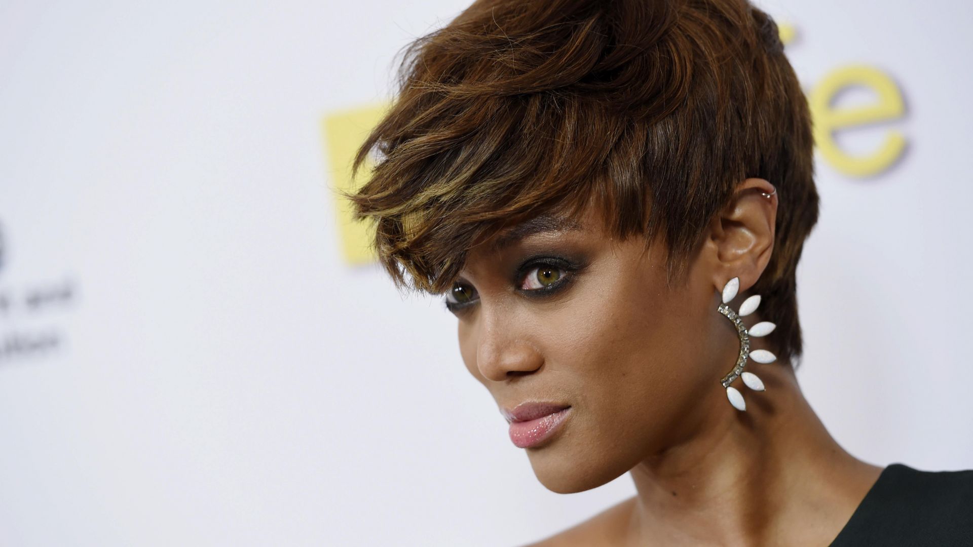 Tyra Banks, Victoria's Secret Angel, girl, hair, beads, television personality, talk show host, producer, author, actress, former model (horizontal)