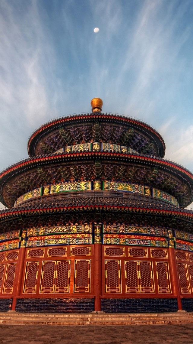The Temple Of Heaven, China, sky, clouds, sunset, sunrise, travel, booking, vacation (vertical)