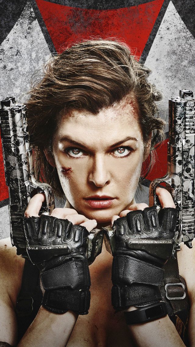 Resident Evil: The Final Chapter, Milla Jovovich, guns, best movies (vertical)