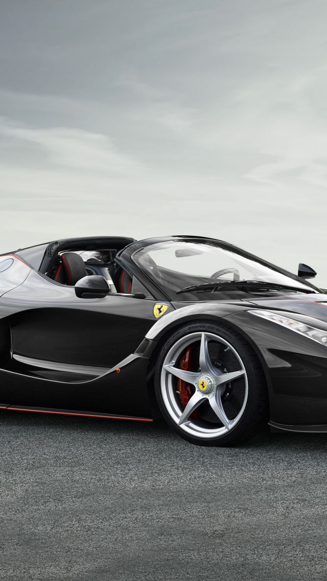 Ferrari LaFerrari Aperta, supercar, black (vertical)