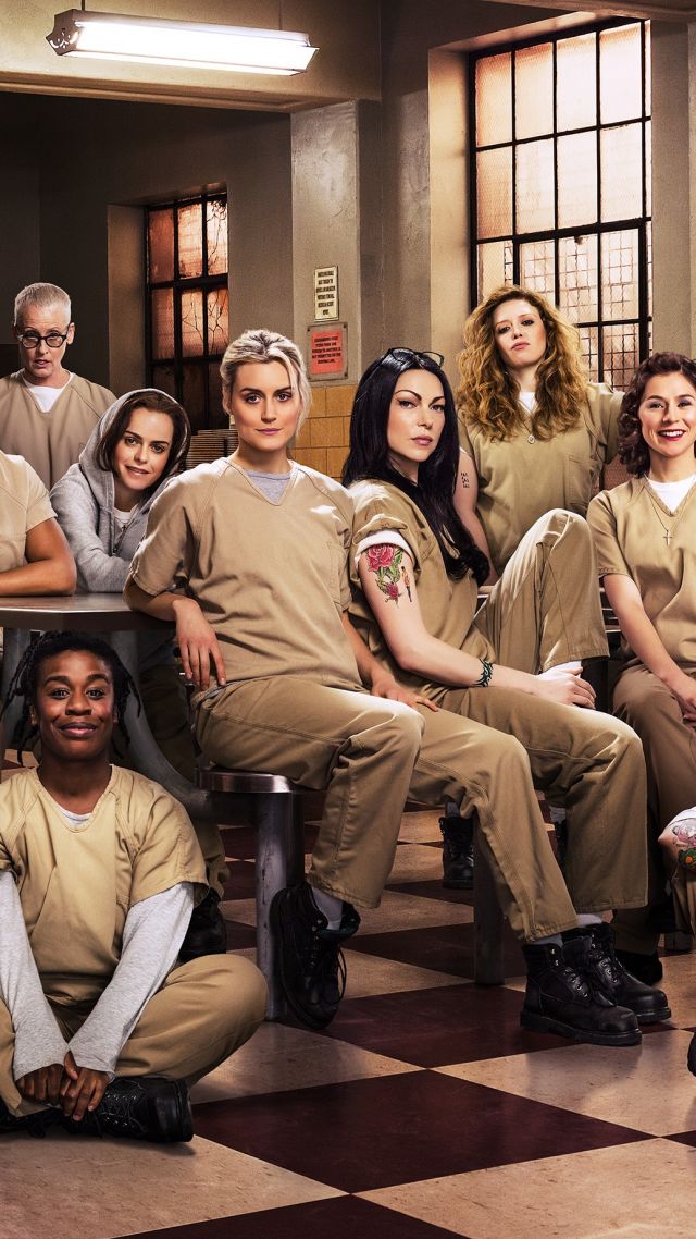 Orange is the new black, full cast, prison, Taylor Schilling, Laura Prepon, Best TV Series (vertical)