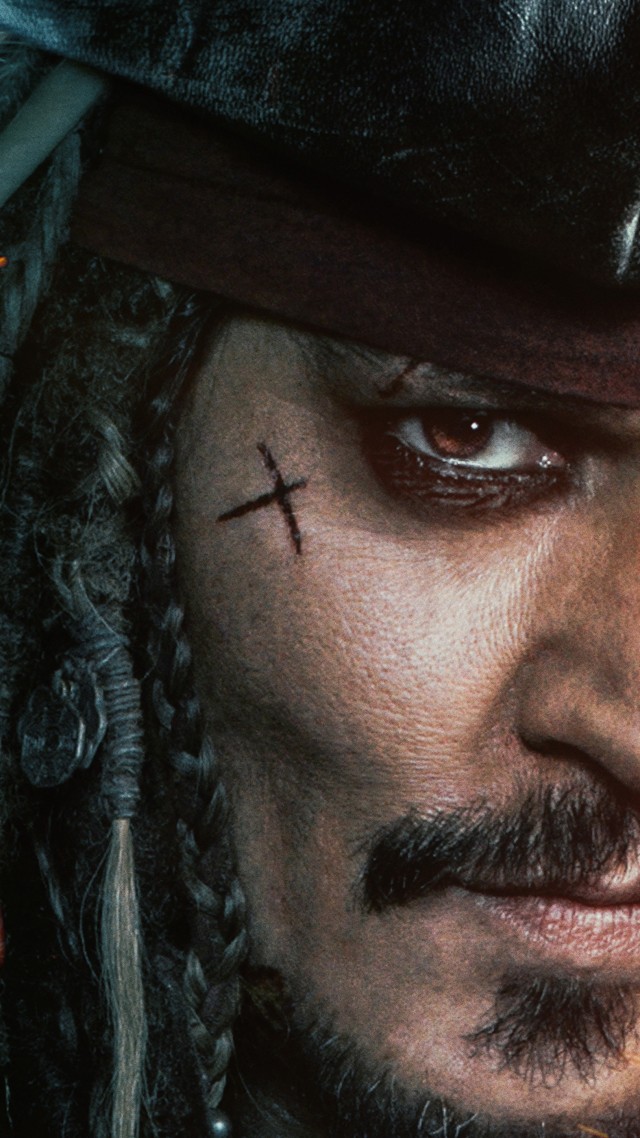 Pirates of the Caribbean: Dead Men Tell No Tales, 4k, 8k, Johnny Depp (vertical)
