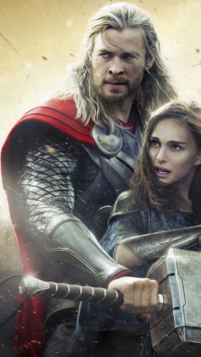 Thor: Ragnarok, Chris Hemsworth, Natalie Portman, 4k (vertical)