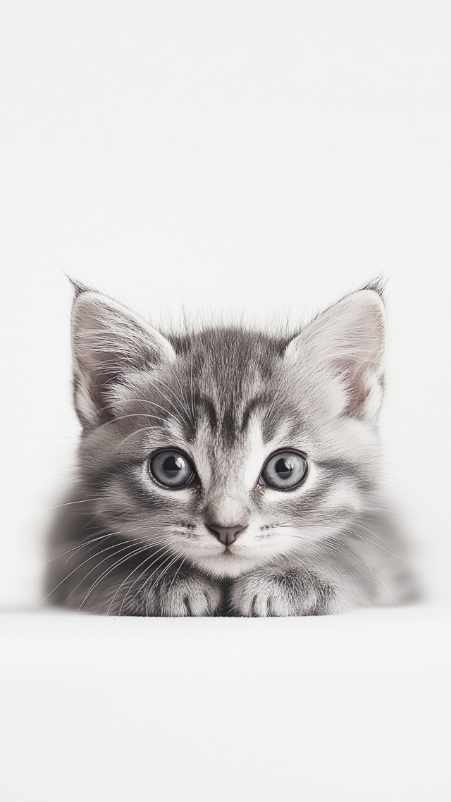 kitten, cat, cute, 8k (vertical)