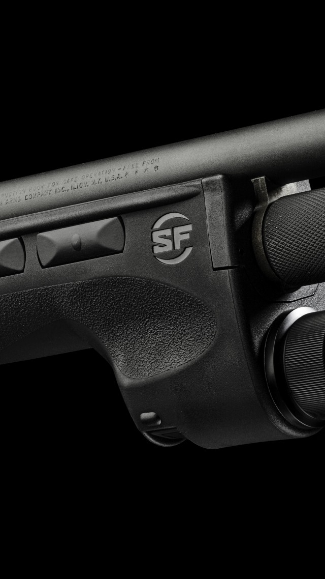 Remington 870, pump-action, shotgun, surefire, weapon, light, modification (vertical)