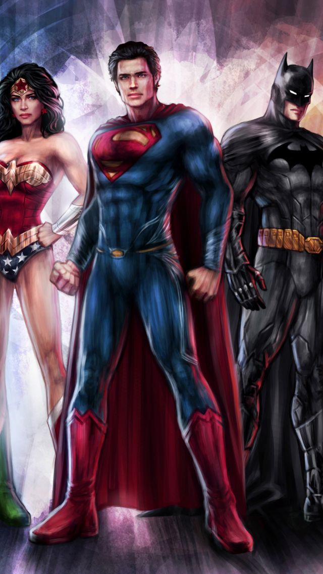 Justice League, Wonder Woman, Batman, The Flash, 4k (vertical)