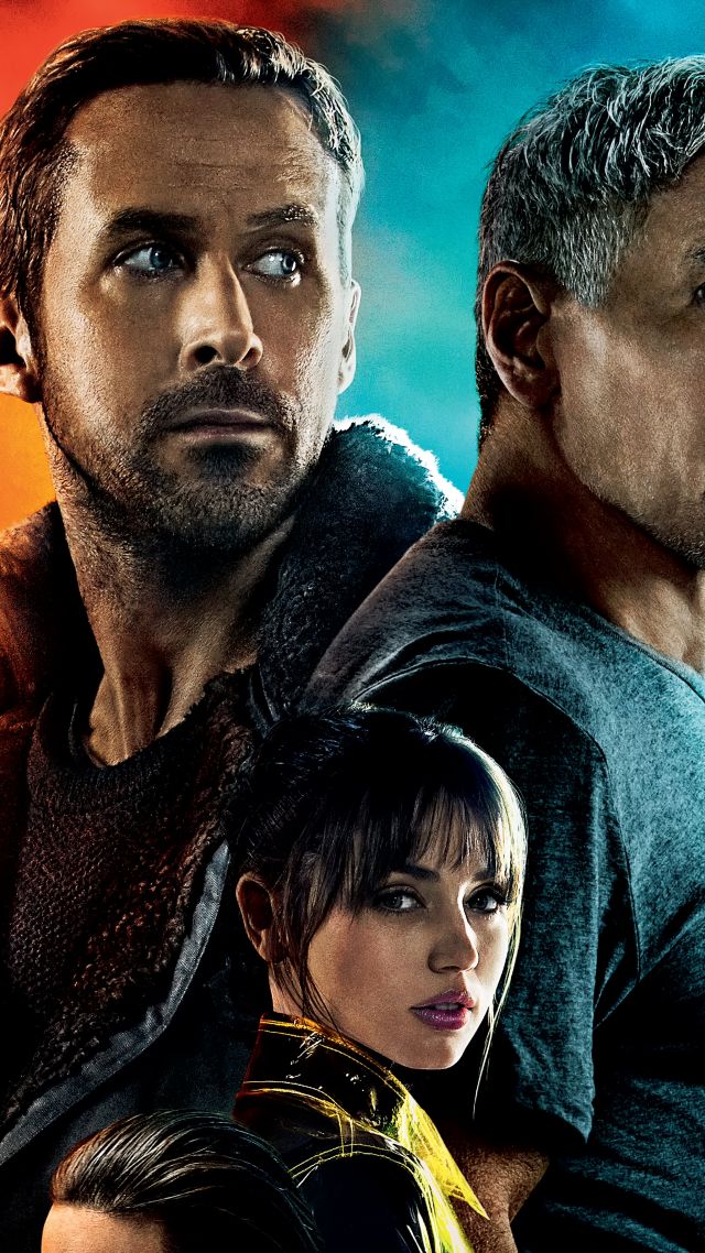 Blade Runner 2049, Ryan Gosling, Ana de Armas, Harrison Ford, 8k (vertical)