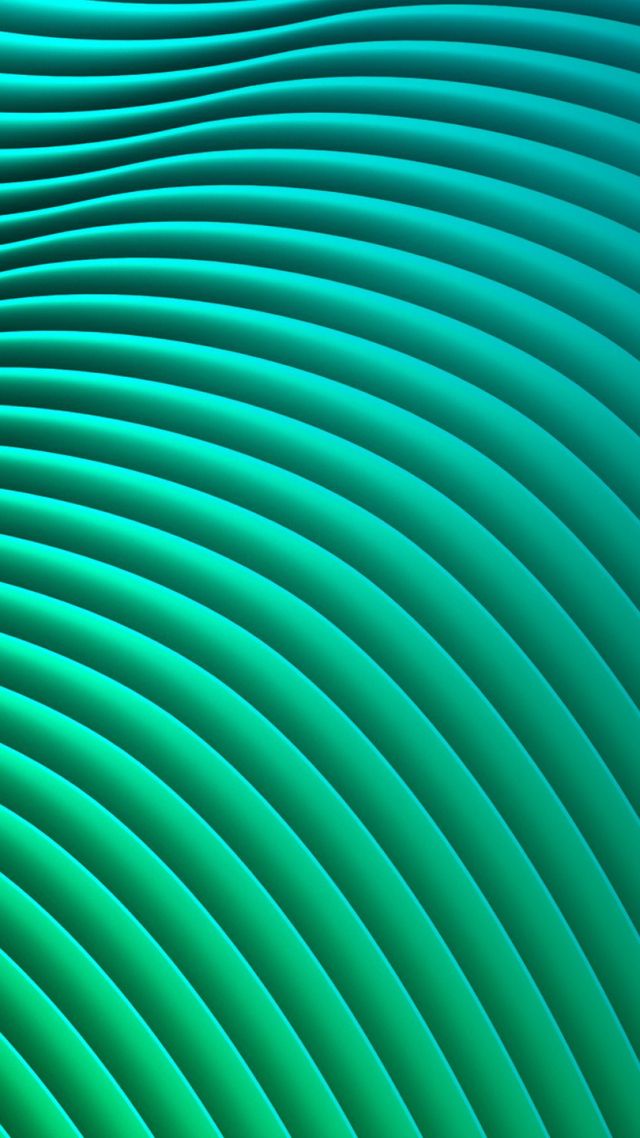 waves, lines, green, HD (vertical)
