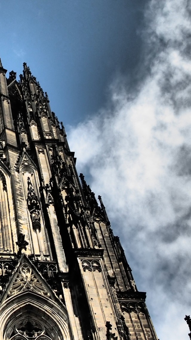 Cologne Cathedral, Germany, Cologne, Europe, sky, 4k (vertical)