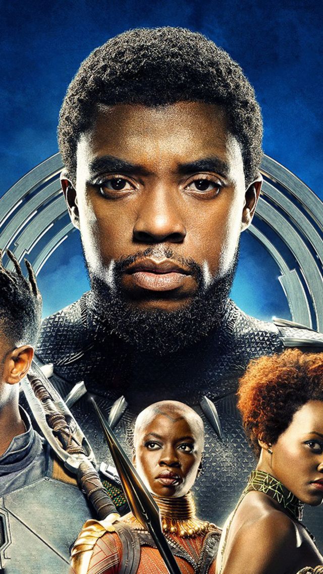 Black Panther, Chadwick Boseman, Michael B. Jordan, 4k (vertical)