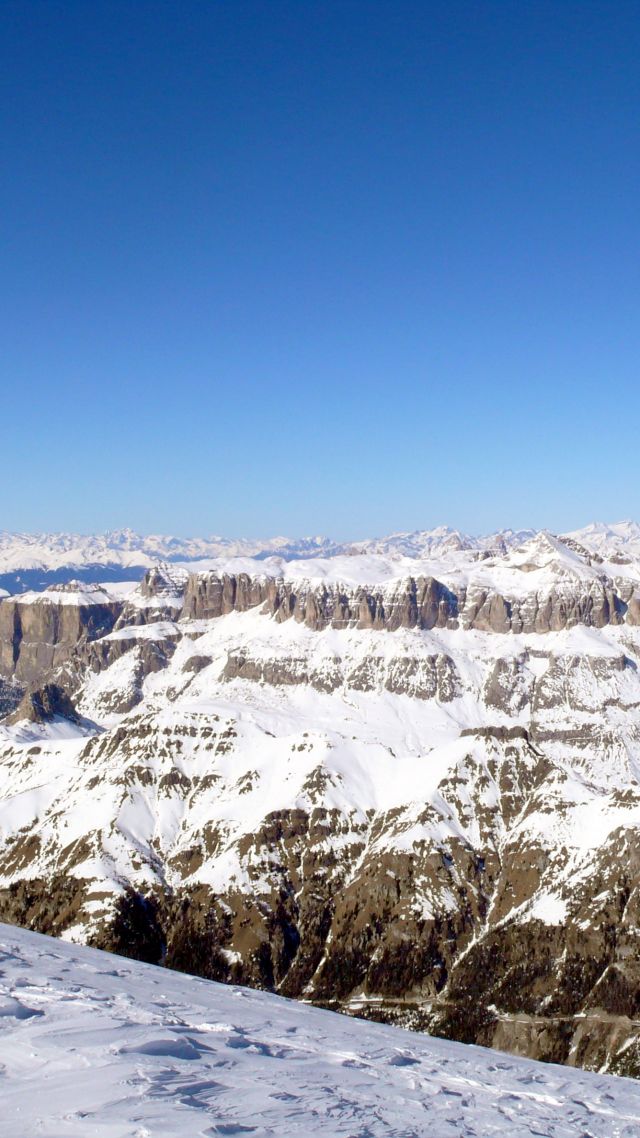 Piz Boe, Italy, Europe, mountain, sky, snow, 4k (vertical)