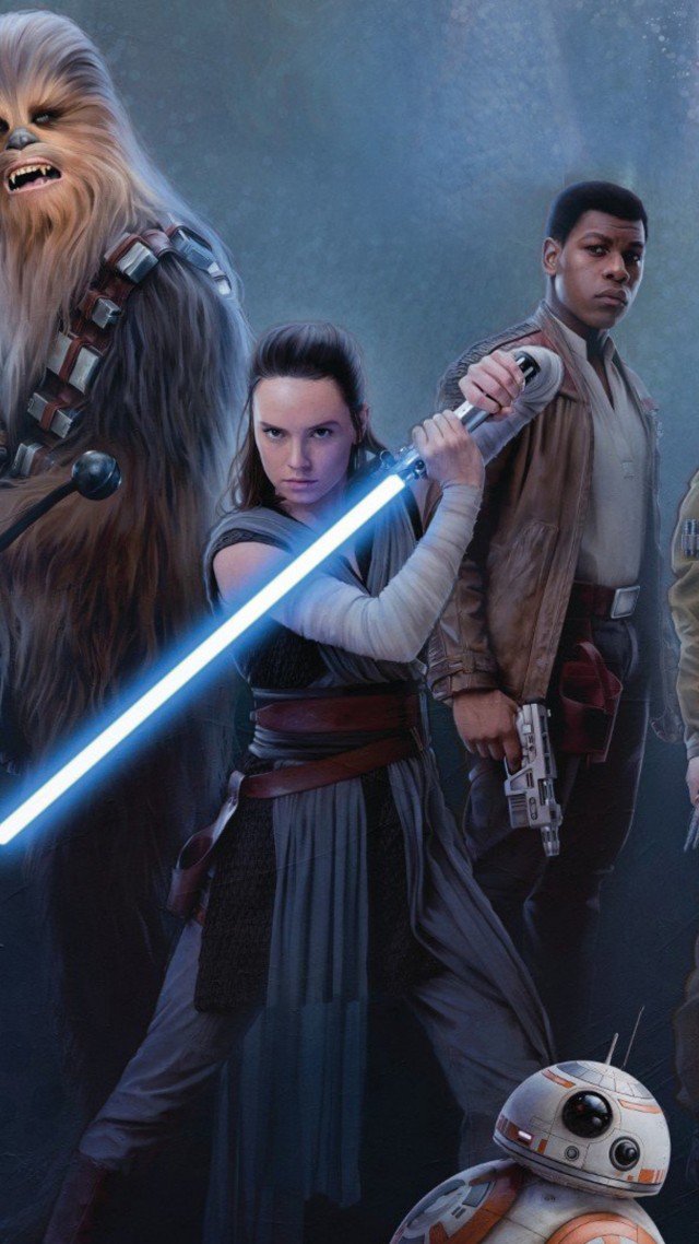 Star Wars: The Last Jedi, Daisy Ridley, John Boyega, poster, 4k (vertical)