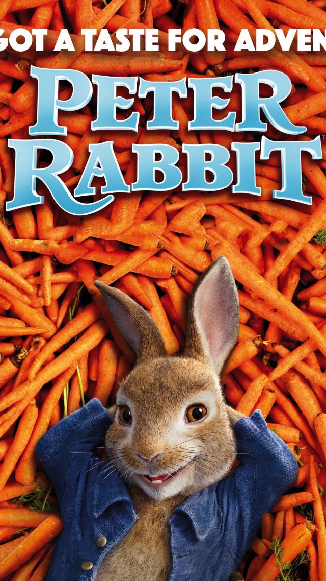 Peter Rabbit, carrot, 4k (vertical)