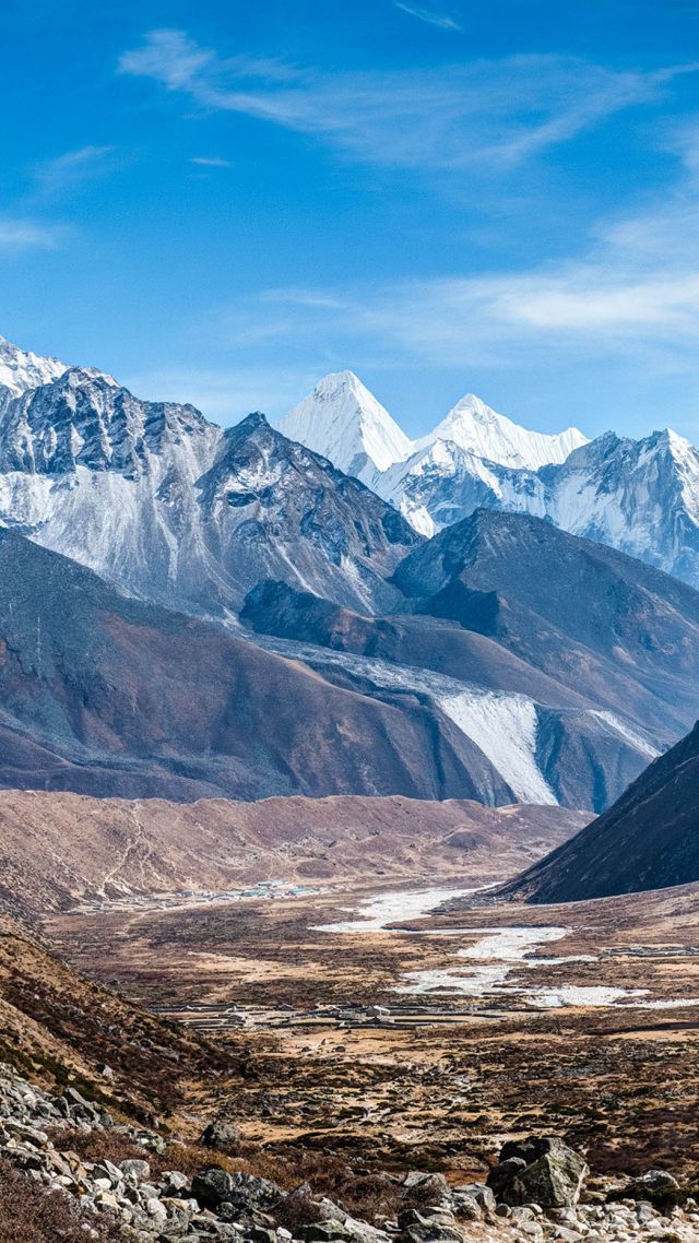 Ama Dablam, Nepal, mountains, 4k (vertical)
