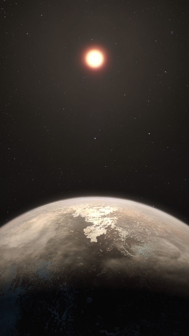 Ross 128 b, planet, 4k (vertical)