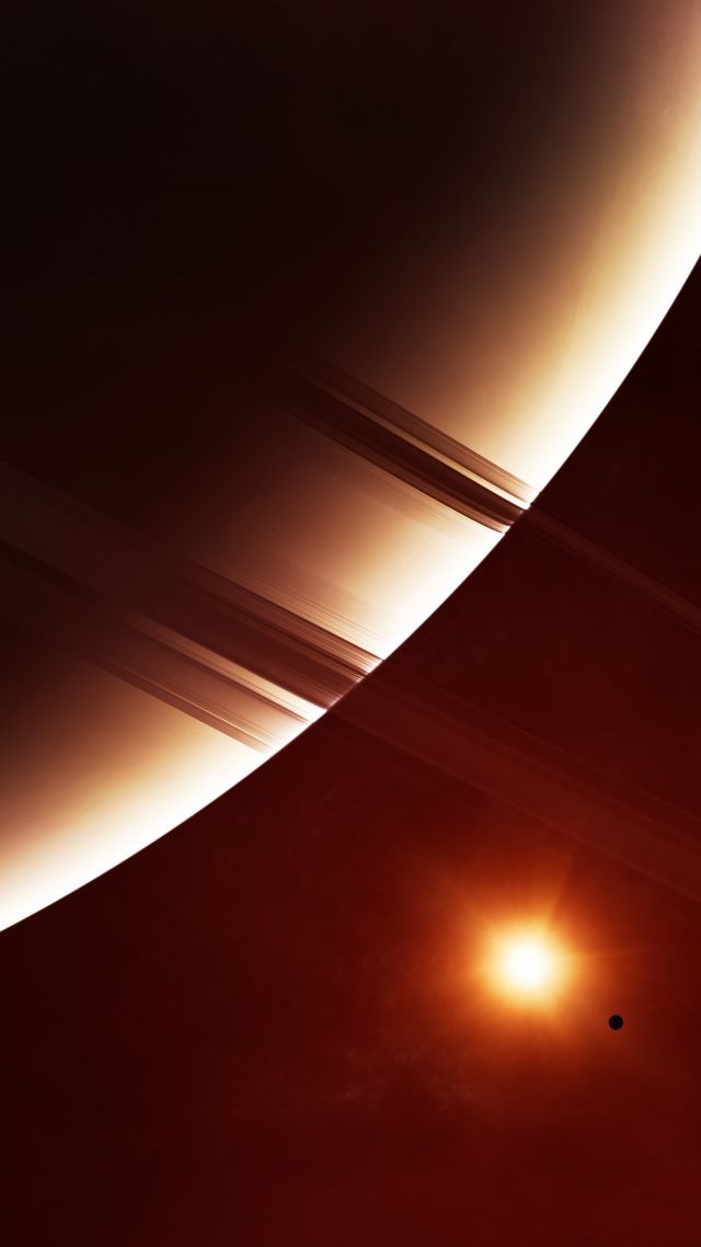 Saturn, planet, 8k (vertical)