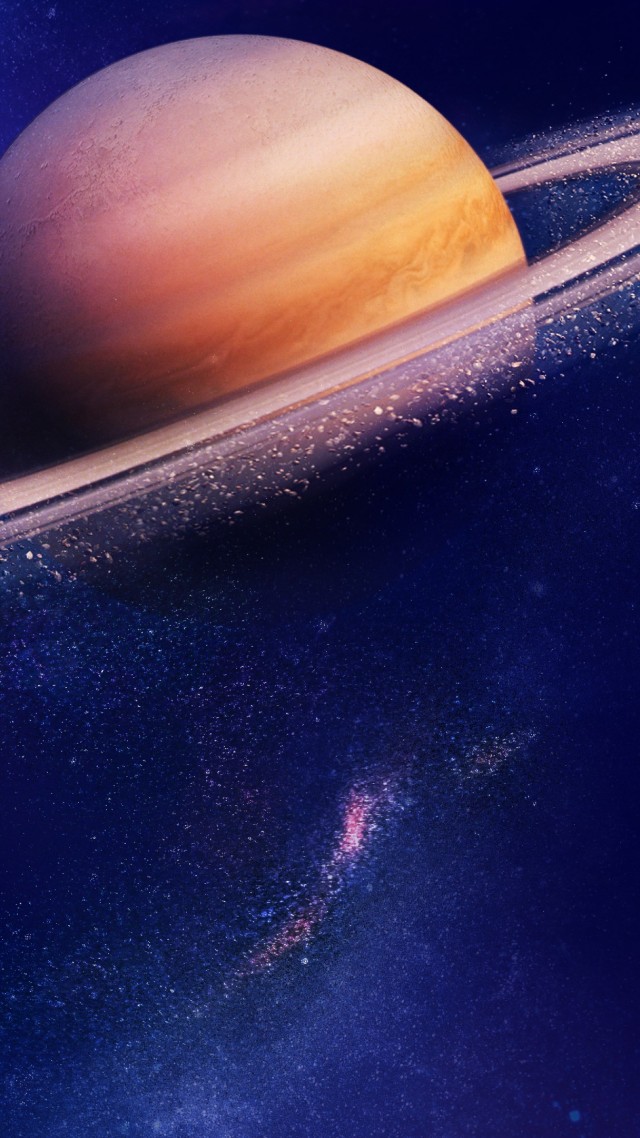 Saturn, planet, 4k (vertical)
