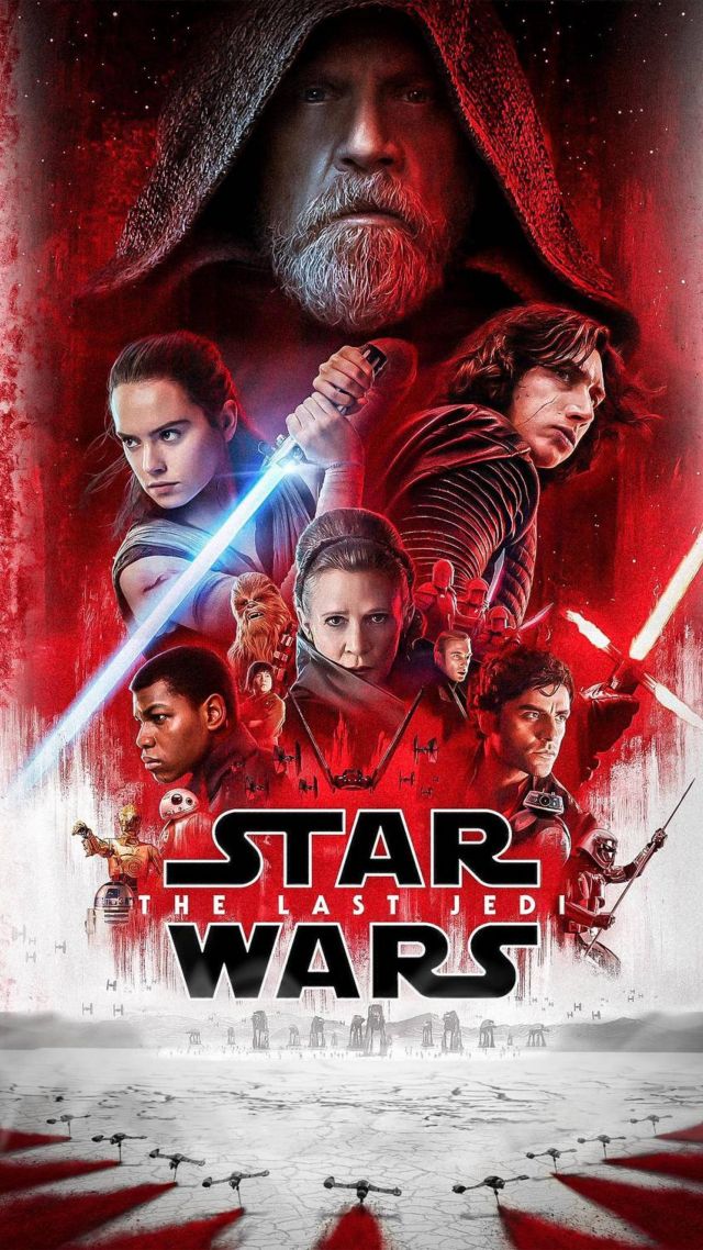 Star Wars: The Last Jedi, Daisy Ridley, Carrie Fisher, Adam Driver, poster, 8k (vertical)