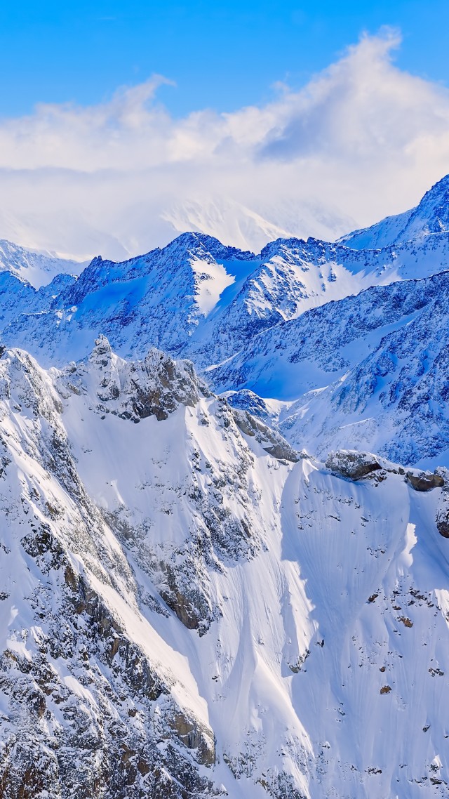 Alps, Switzerland, mountains, snow, 4k (vertical)