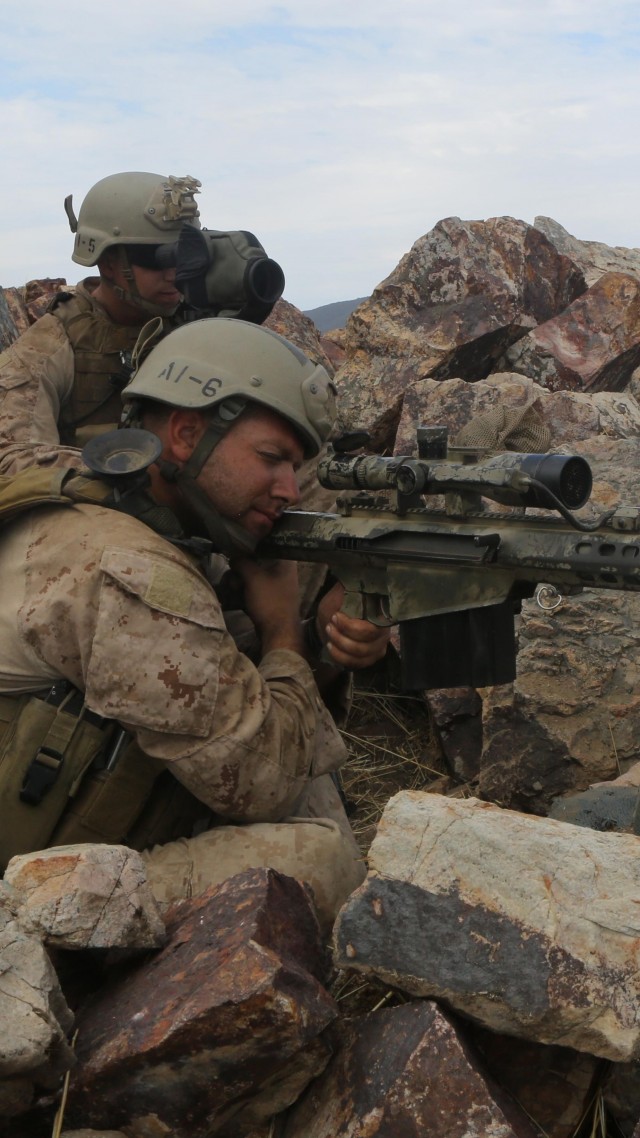 Barrett, sniper, M82A1, sniper rifle, M82, М107, Light fifty, U.S. Army, scope, mountain (vertical)