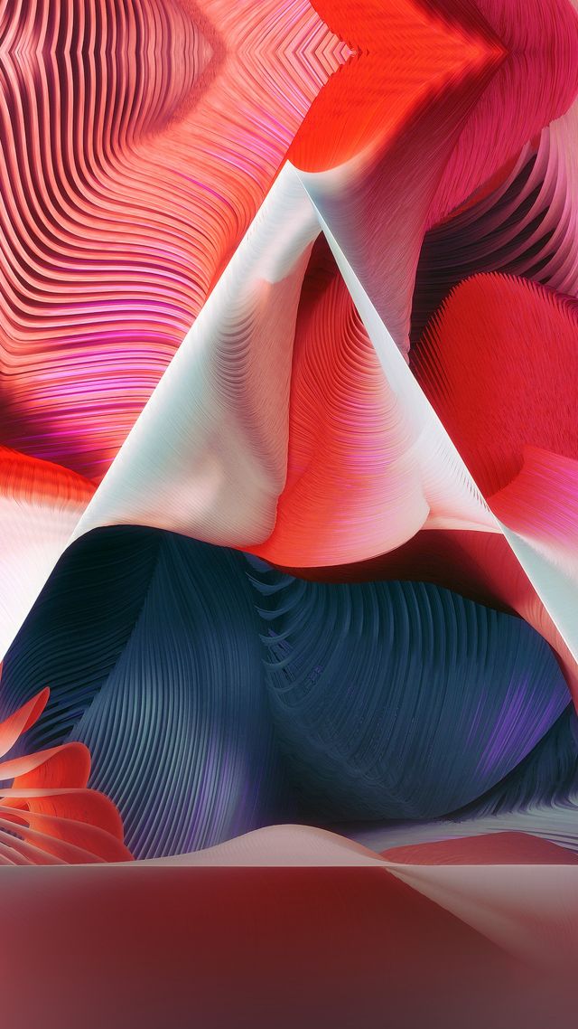 spirals, abstract, triangle, 4k (vertical)