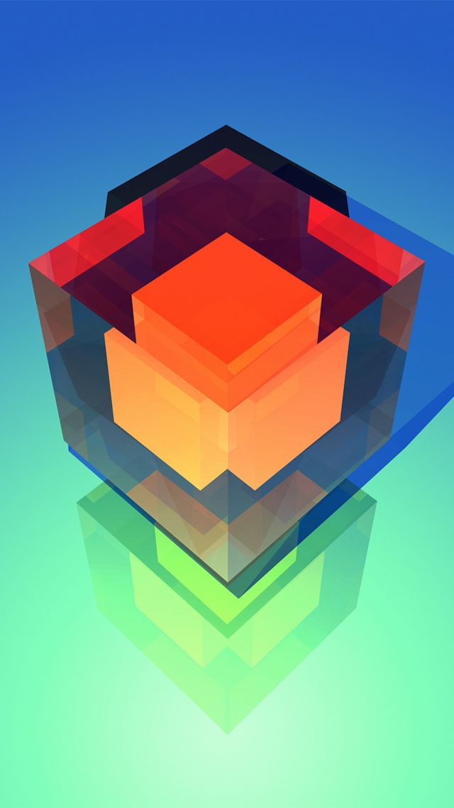 abstract, cube, 4k (vertical)