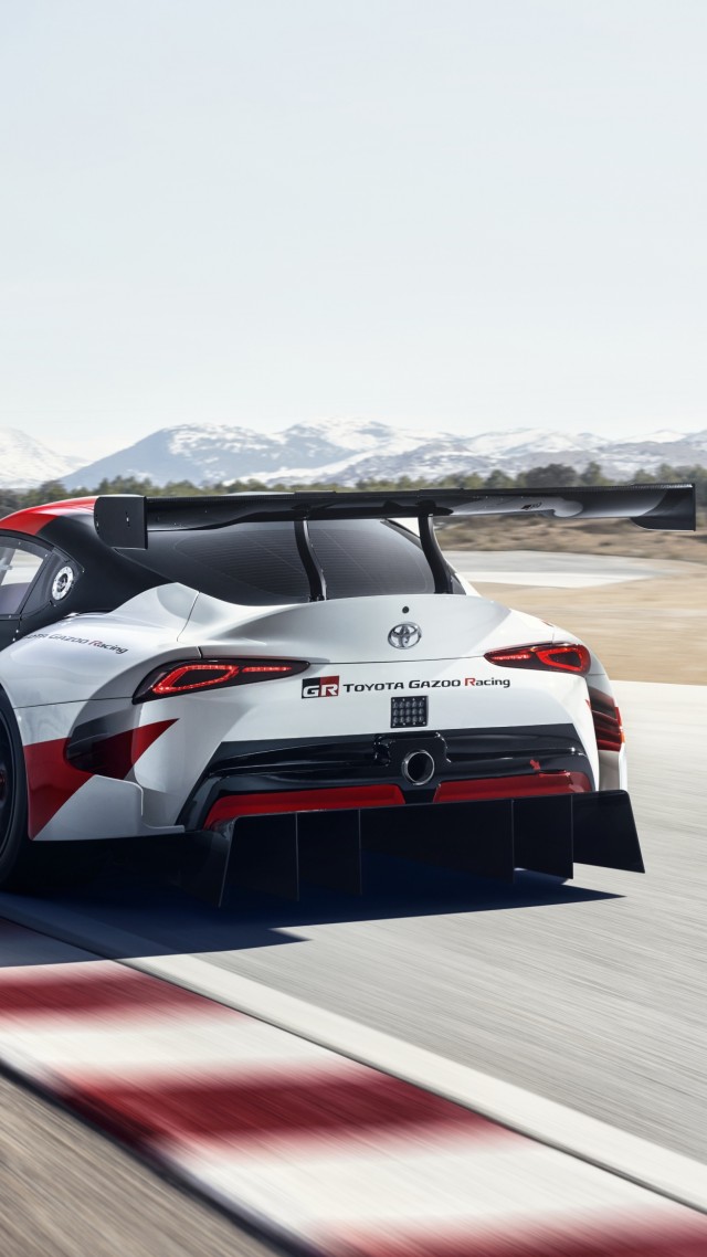 Toyota GR Supra Racing Concept, Geneva Motor Show 2018, 4k (vertical)