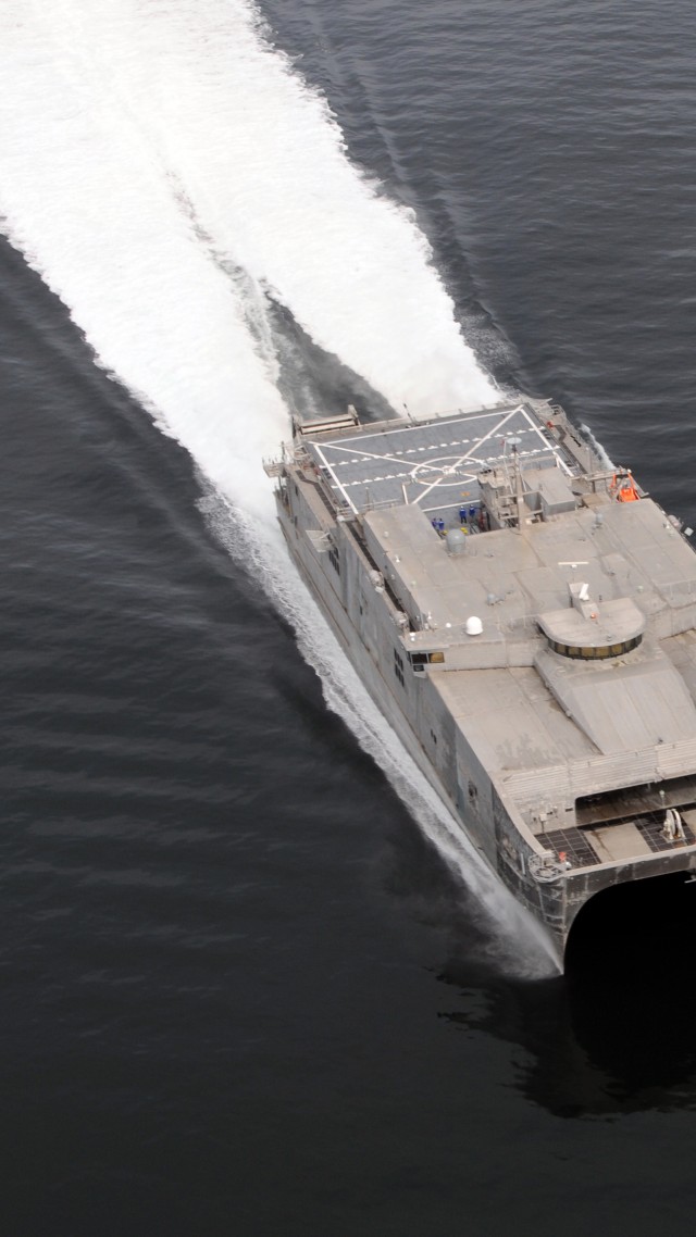 USNS Spearhead, JHSV-1, Spearhead-class, high-speed, TSV, U.S. Navy (vertical)