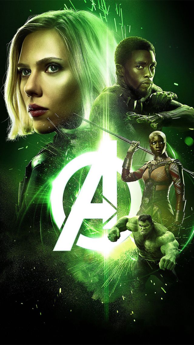 Avengers: Infinity War, Black Widow, Scarlett Johansson, Black Panther, Chadwick Boseman, poster, 8k (vertical)