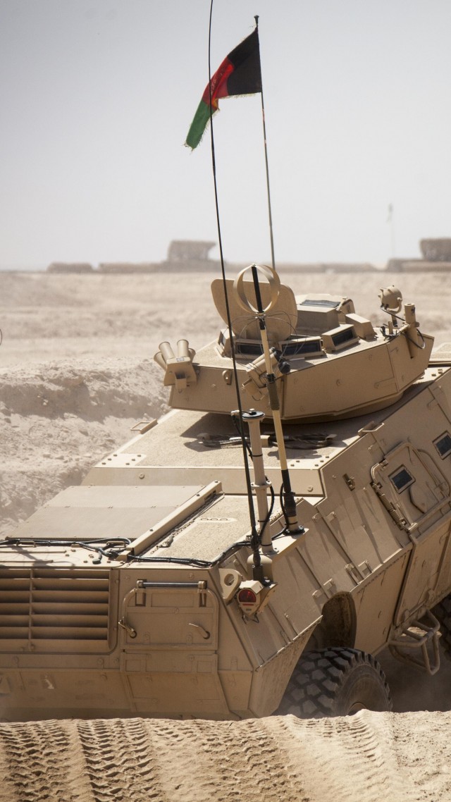 MSFV, Mobile Strike Force Vehicle, M1117, ASV, U.S. Army, desert (vertical)