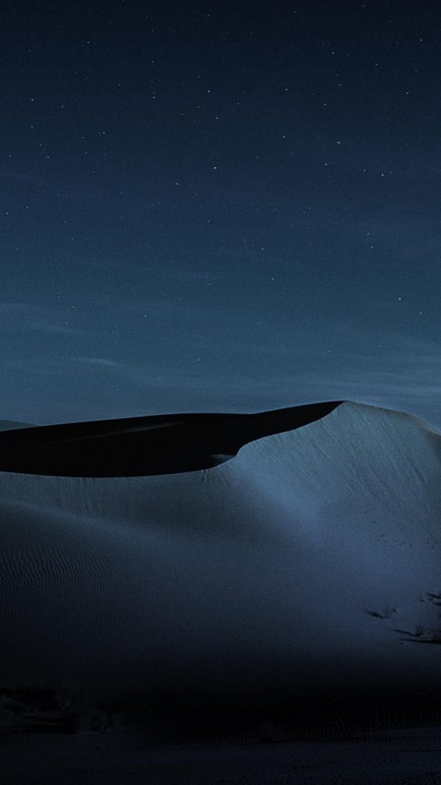 macOS Mojave, Night, Dunes, 4K (vertical)