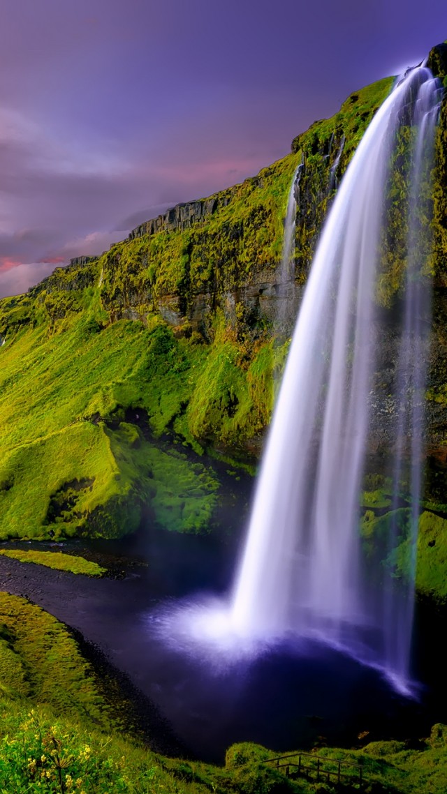Iceland, falls, Waterfall (vertical)