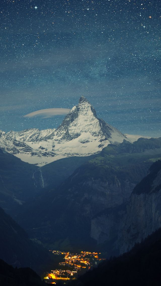Zermatt-Matterhorn, Switzerland, Europe, 4K (vertical)