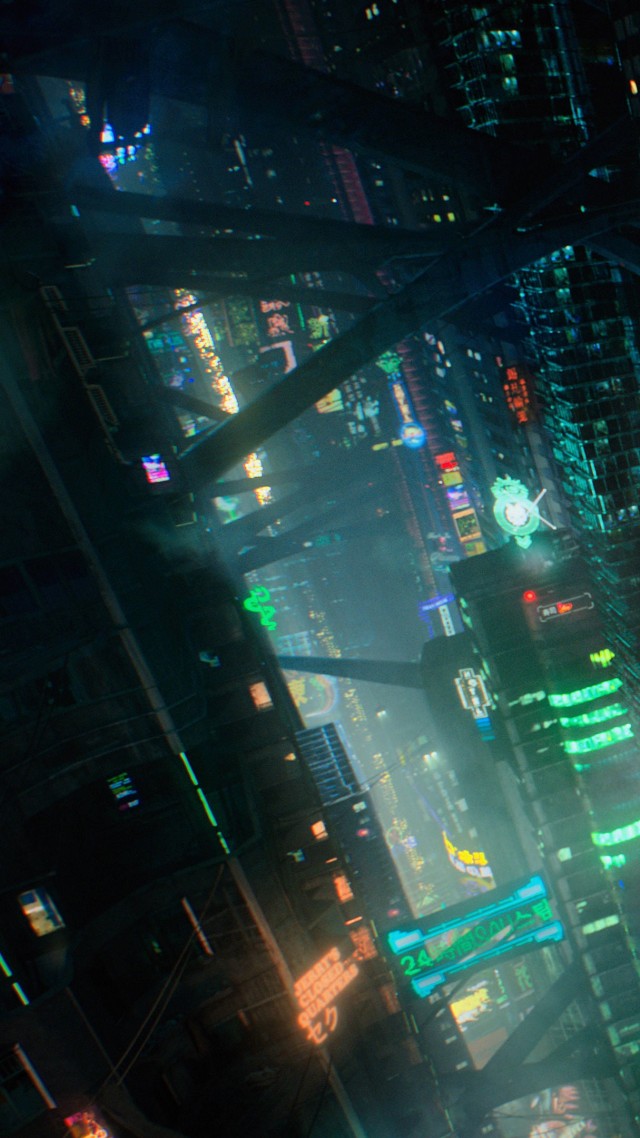 futuristic, cyberpunk, future world, 4K (vertical)