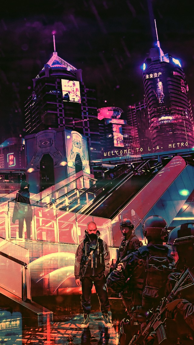 futuristic, cyberpunk, future world, 4K (vertical)