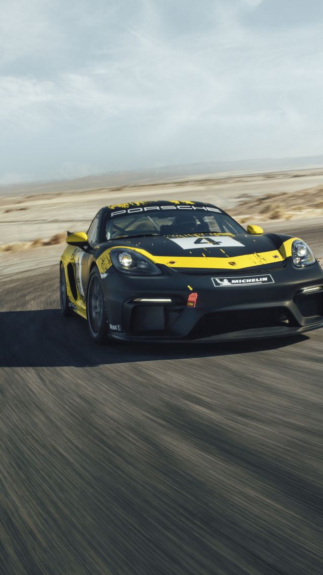 Porsche 718 Cayman GT4 Clubsport, 2020 cars, sport cars, 4K (vertical)