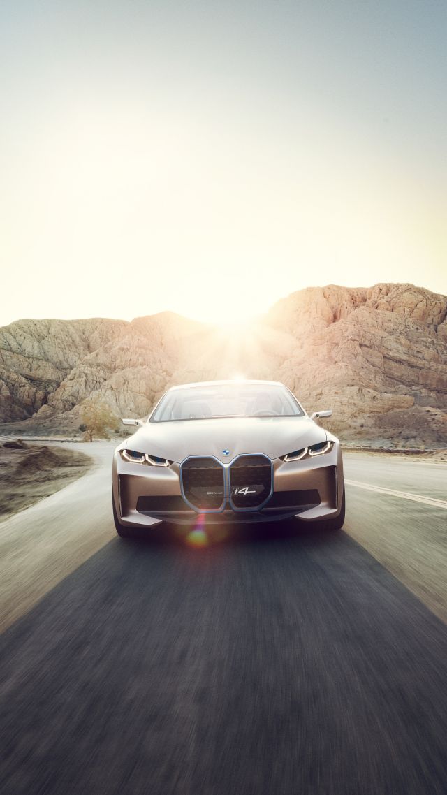 BMW i4, 2021 cars, electric cars, 4K (vertical)